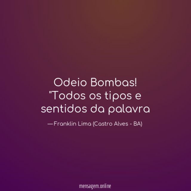 Odeio Bombas