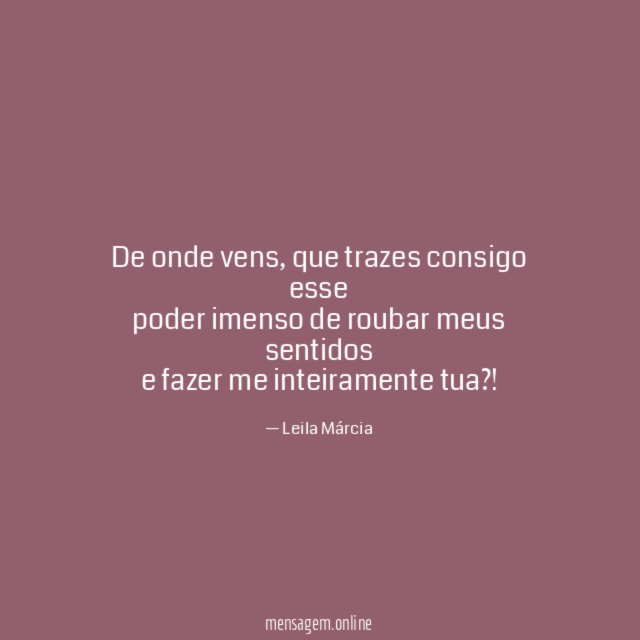 De onde vens