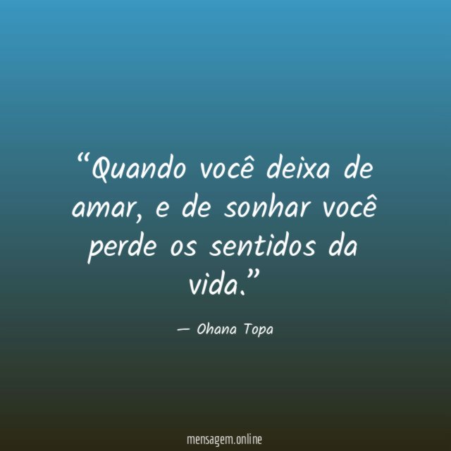Quando você deixa de amar