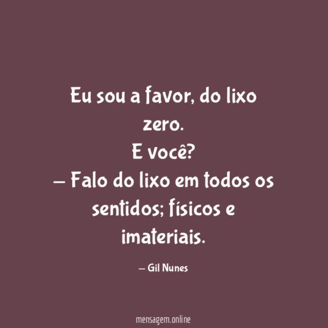 Eu sou a favor