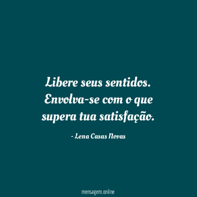 Libere seus sentidos