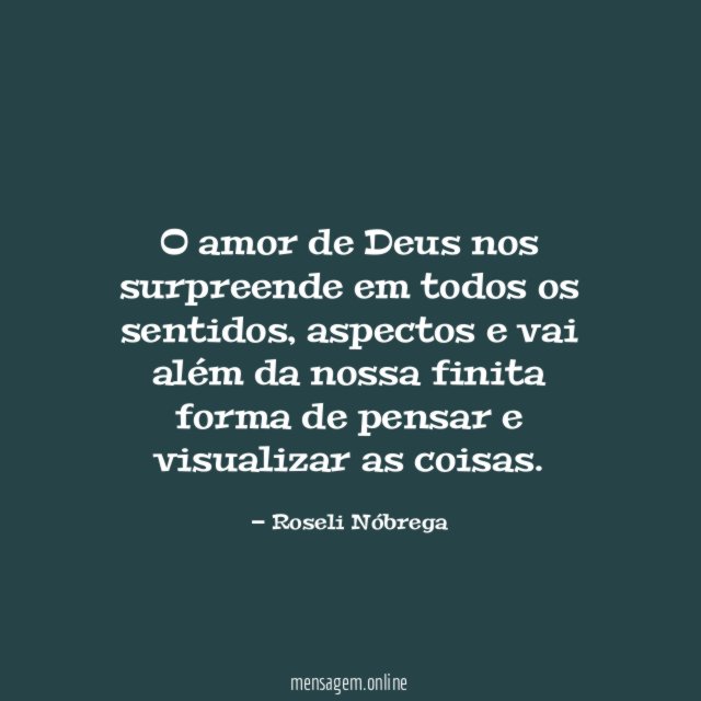 O amor de Deus nos surpreende em todos os sentidos