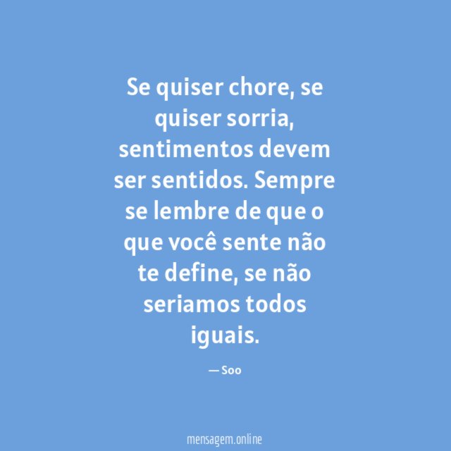 Se quiser chore