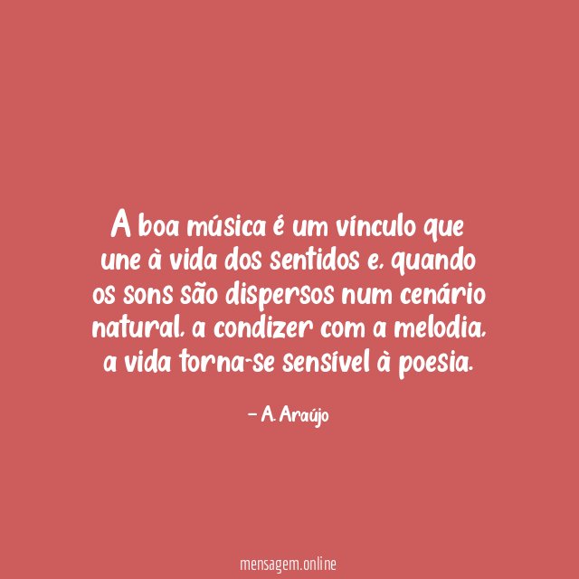 A boa música é um vínculo que une
