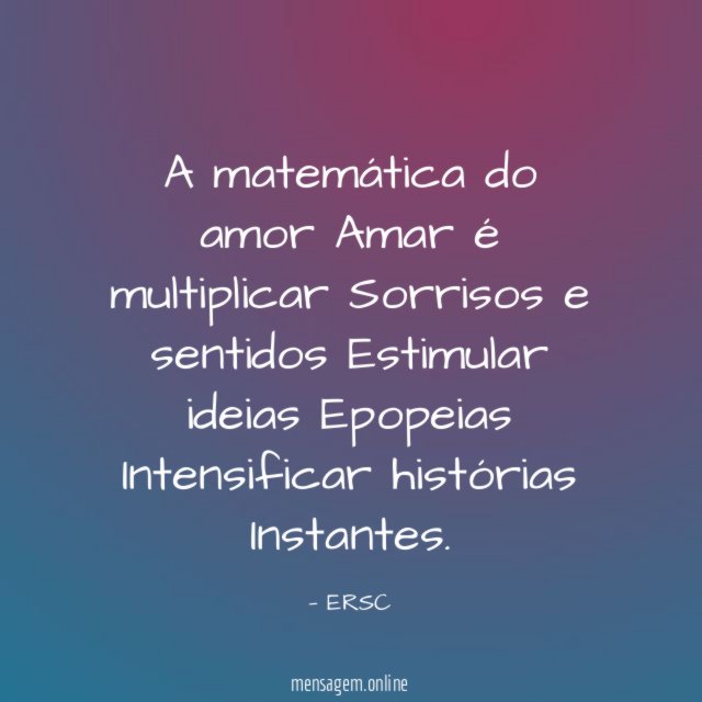 A matemática do amor
