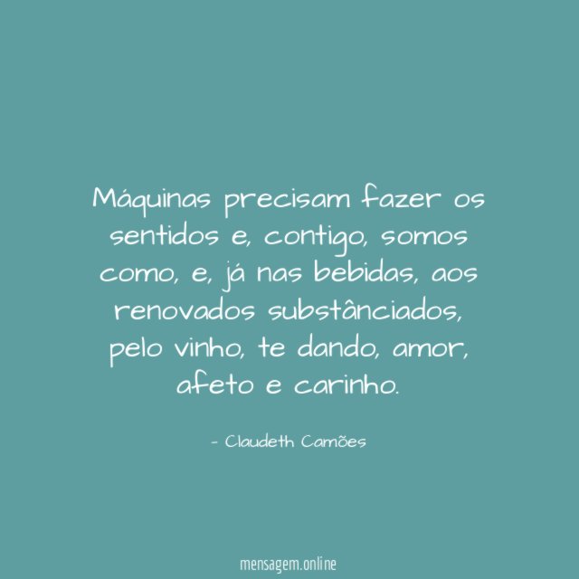 Máquinas precisam fazer os sentidos