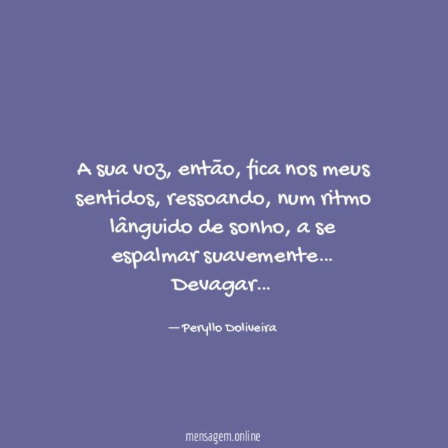 A sua voz