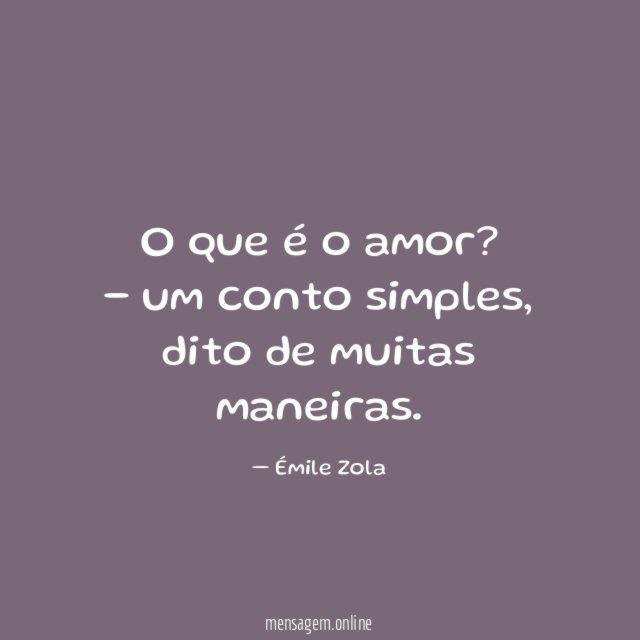 O que é o amor