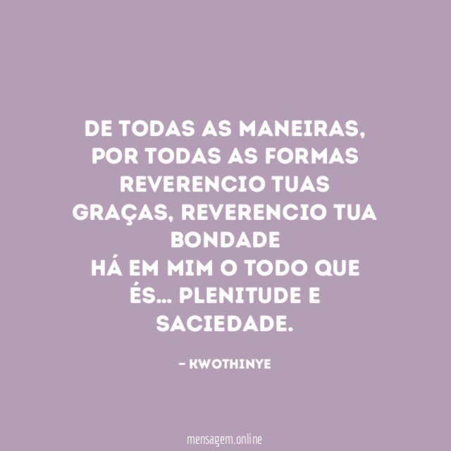 De todas as maneiras