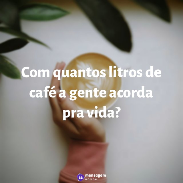 Com quantos litros de café a gente acorda pra vida