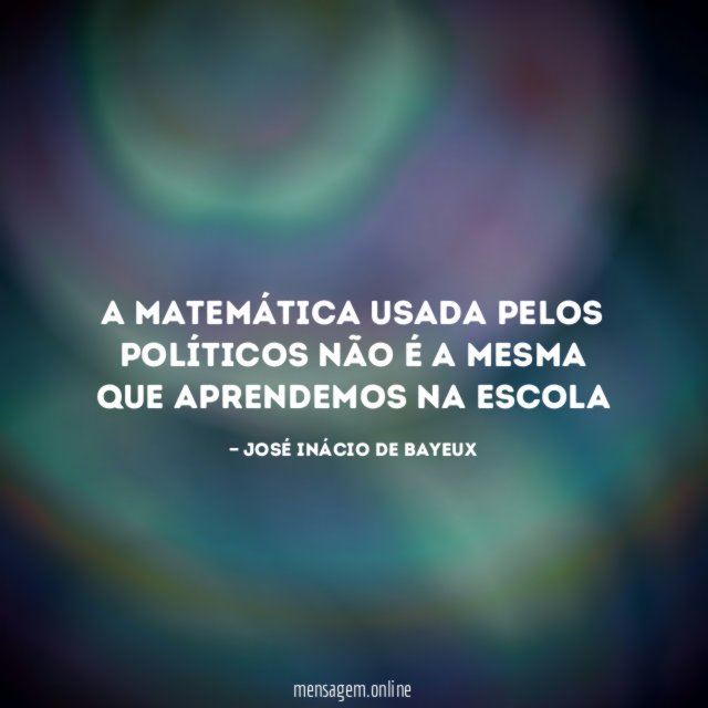 A matemática usada pelos políticos não é a