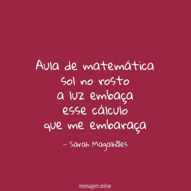 Aula de matemática