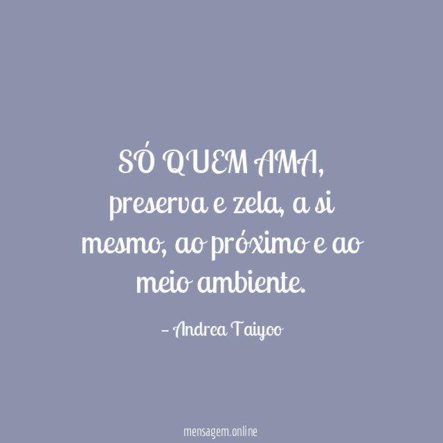 SÓ QUEM AMA