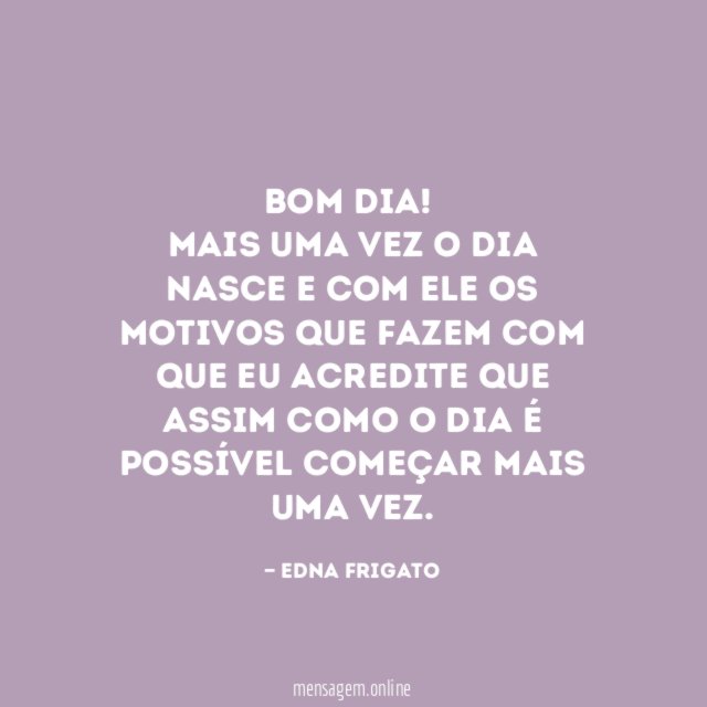 Bom Dia!