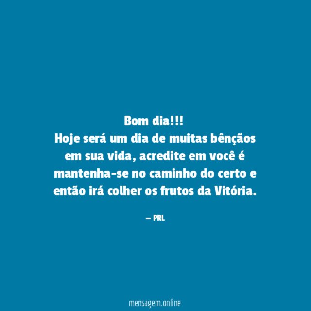 Bom dia