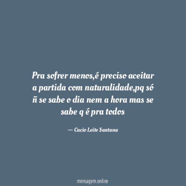 Pra sofrer menos