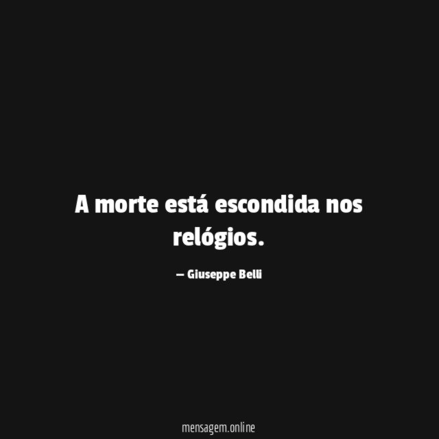 A morte está escondida nos relógios