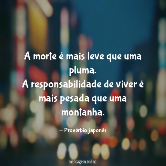 A morte é mais leve que uma pluma