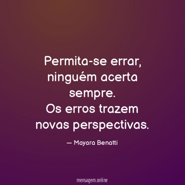 Permita-se errar