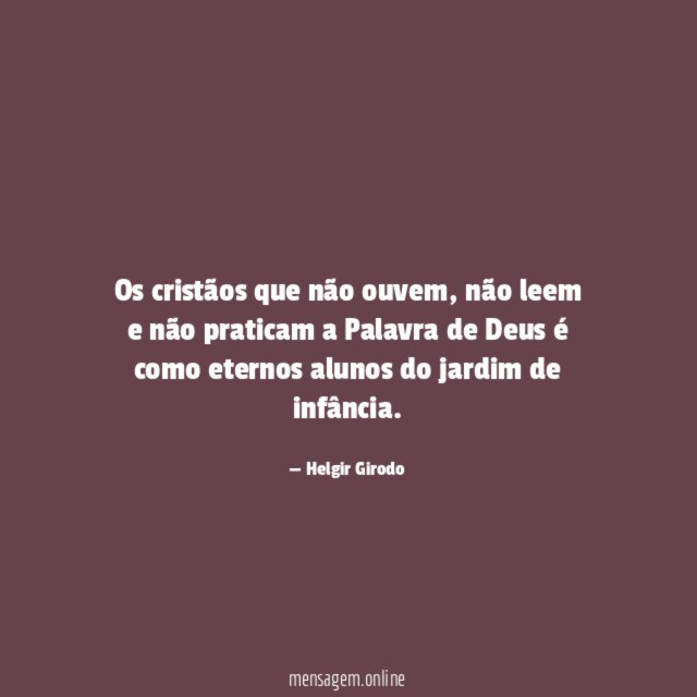 Os cristãos que não ouvem