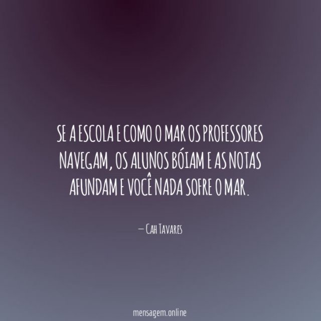 Se a escola e Como o mar os professores navegam