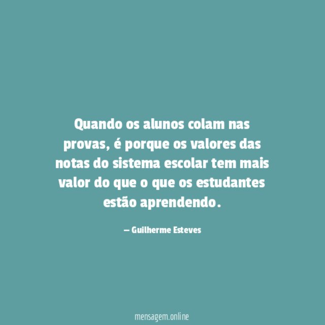Quando os alunos colam nas provas