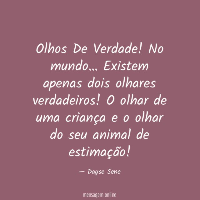 Olhos De Verdade!