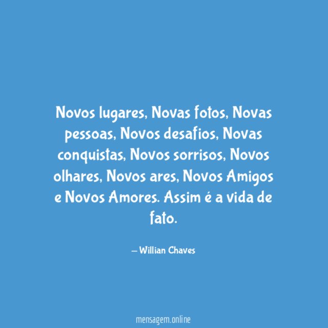 Novos lugares