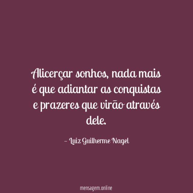 Alicerçar sonhos