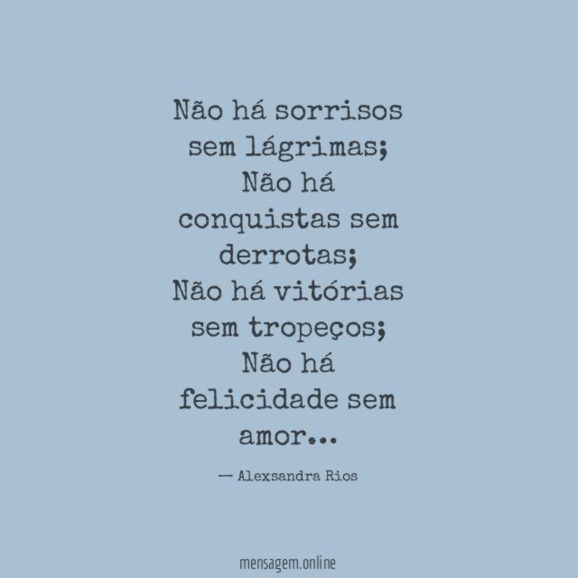 Não há sorrisos sem lágrimas