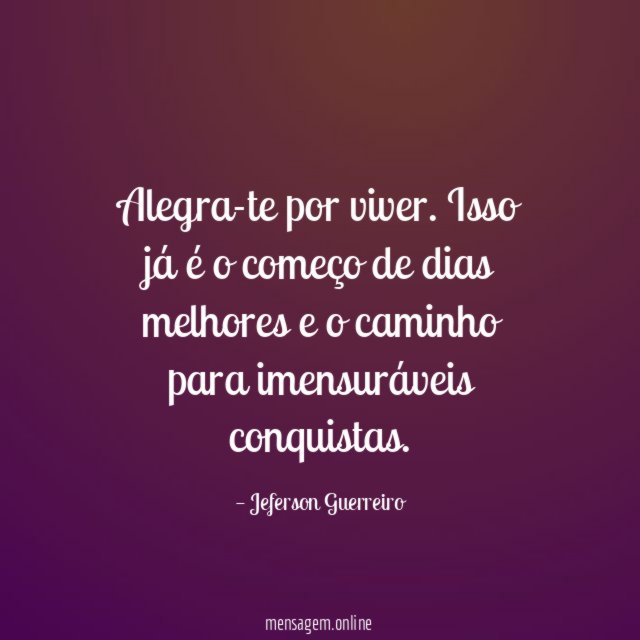 Alegra-te por viver
