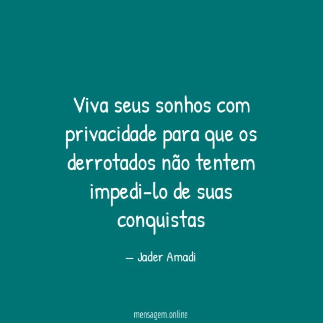 Viva seus sonhos com privacidade para que os