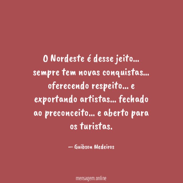 O Nordeste é desse jeito