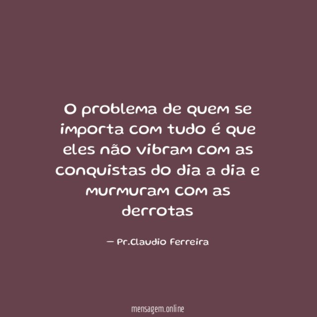 O problema de quem se importa com tudo