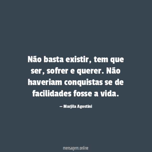 Não basta existir