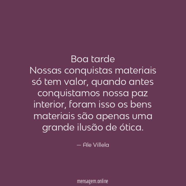 Boa tarde