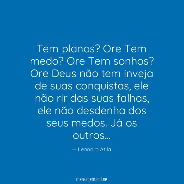 Tem planos