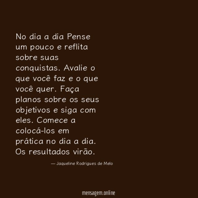 No dia a dia