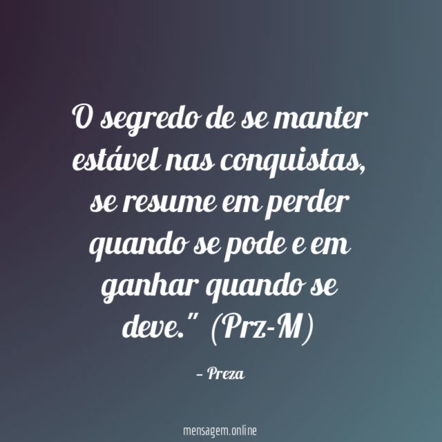 O segredo de se manter estável nas conquistas