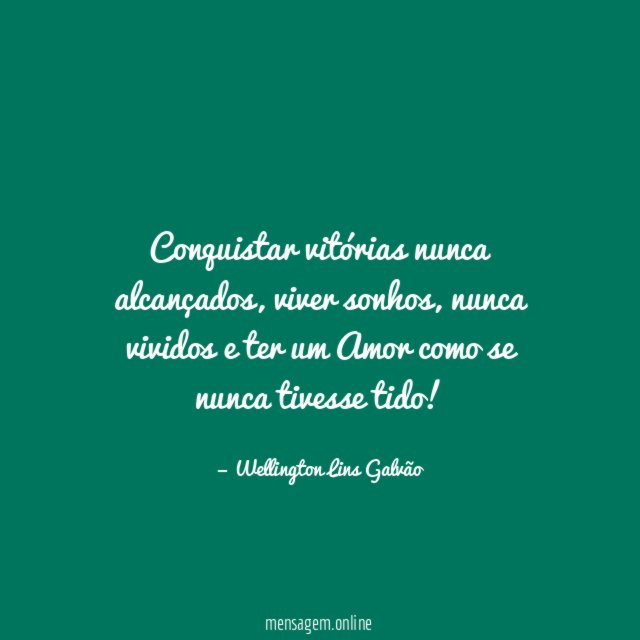 Conquistar vitórias nunca alcançados