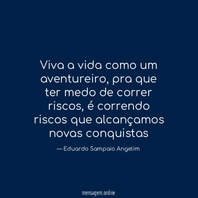Viva a vida como um aventureiro