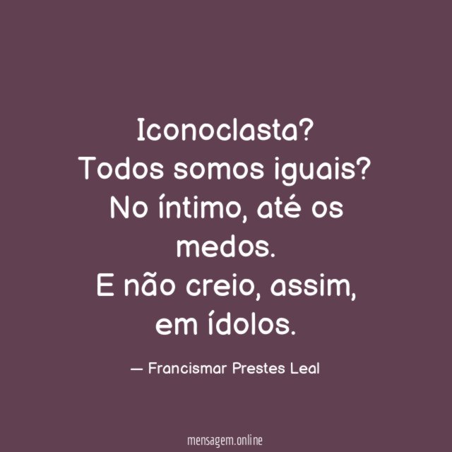 Iconoclasta?