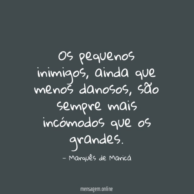 Os pequenos inimigos
