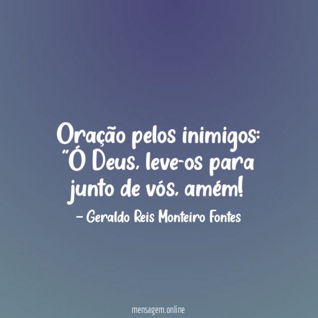 Oração pelos inimigos