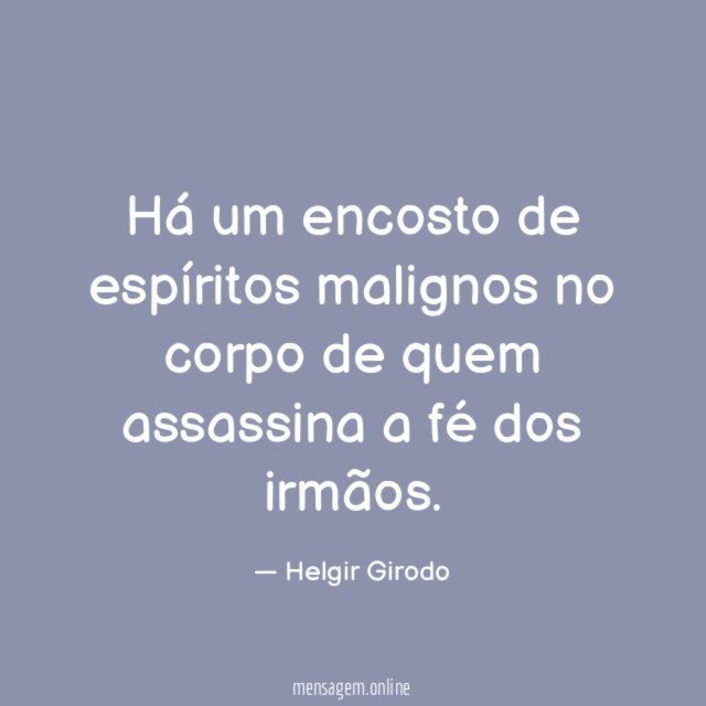 Há um encosto de espíritos malignos no corpo
