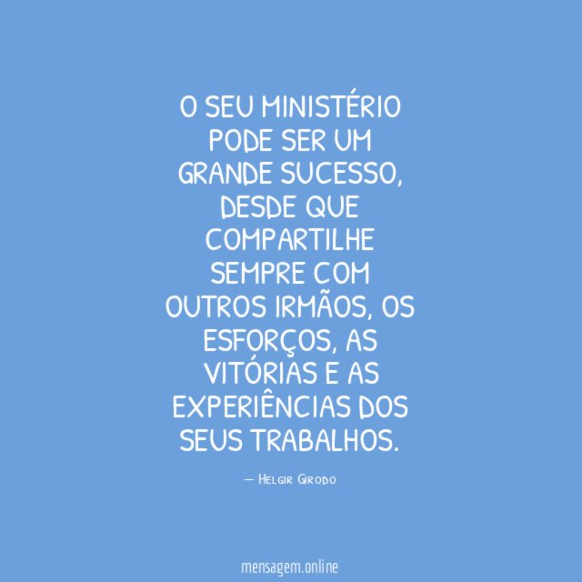 O seu ministério pode ser um grande sucesso