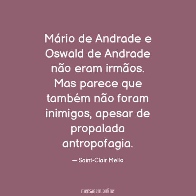 Mário de Andrade e Oswald de Andrade não
