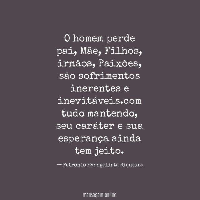 O homem perde pai