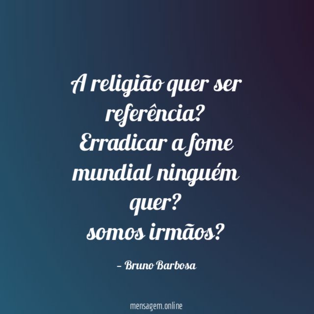 A religião quer ser referência