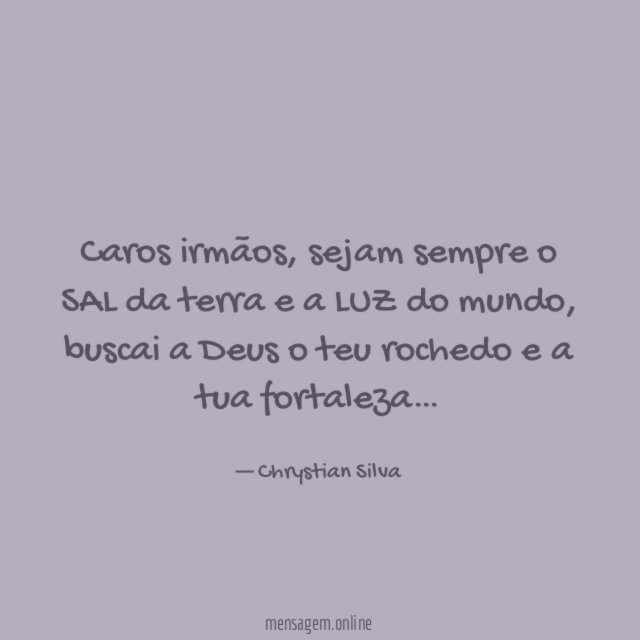 Caros irmãos